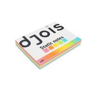 Djois, 200611 - Bloc de notes électrostatiques sans colle (M, 100 × 75 mm), 250 feuilles, Rose, Orange, Jaune, Vert, Bleu - pour affichage professionnel, réunions, tableaux et bureaux