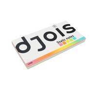 Djois, 200612 - Bloc de notes électrostatiques sans colle (L, 200 × 100 mm) 250 feuilles, Rose, Orange, Jaune, Vert, Bleu - pour affichage professionnel, réunions, tableaux et bureaux