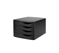 Jalema Module de classement 4 tiroirs Atlanta – 100% polystyrène recyclé – L30×H21,6×P37,5 cm Noir