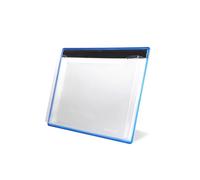 Djois 354141 - Lot de 5 Porte-Brochures Magnétique A4 Paysage, Support Mural pour Documents, Notices et Prospectus, Usage Professionnel Bureau, Commerce, École et Industrie, Bleu