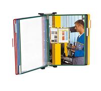 Djois, 413109 - Support Kit Mural document Tarifold métal, 10 pochettes A3 assorti, Présentation documents