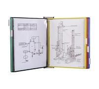 Djois, 413109 - Système de Présentation Mural Métal A3-10 Poches à Pivots PVC Antireflet - Support Robuste Tarifold Affichage Professionnel Industrie, Entrepôts, Magasins, Bureaux - Assorties