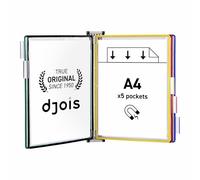 Tarifold Kit support mural Fr416169 – Dos magnétique, 5 pochettes A4 PVC, pivots métal, assorti