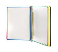 Djois, 416259 - Système de Présentation Mural Food - 5 Poches A4 PVC à Pivots Inox - Support en plastique injecté (PS Choc) - Tarifold Affichage Industrie, Horeca, Cuisine - Assorties