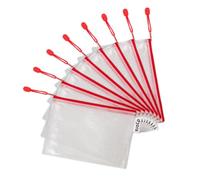Tarifold Pochette à zip 509023 235 x 165 mm lot de 8 rouge