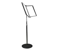 Djois, 570040 - Système de Présentation sur Pied Métal A4-10 Poches PP - Hauteur Réglable avec Base Lestée - pour Bureau, Réunion et Foires - Noir - Tarifold