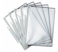 Djois, 704300 - Lot de 5 Poches à Pivots A4 Design - Compatible avec les Supports Design Tarifold - Affichage Bureau, Commerces, Atelier, Organisation de Documents - Polypropylène Résistant - Gris