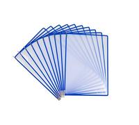Djois, 924011 - Poches à Pivots Easy Load Pro A4, PP 170 µ, 10 pcs, Bleu | PP 170 µ, Cadre Acier, Insertion Rapide par le Coin, Compatible Supports Tarifold, pour Affichage Documents