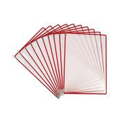 Djois, 924013 - Lot de 10 Poches à Pivots Easy Load Pro A4 - Insertion Rapide par le Coin, PP 170 µ, Cadre Acier - Compatible Supports Tarifold - Rouge