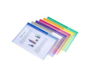 DJOIS by Tarifold Pochettes-enveloppes Color Collection A4 polypropylène assorties - lot de 12