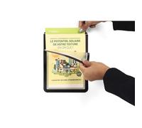 Djois Lot De 2 Pochette-Cadre D'affichage Magneto - A5 - Adhésif Repositionnable - Noir