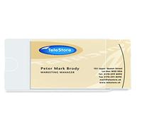 Djois made by 3L 10106- Lot de 10 Pochettes adhésives, Porte Carte de Visite Autocollantes - 95 x 60 mm- ouverture petit côte - (Lot de 10)