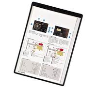 Tarifold Pochettes magnétiques A4 Djois 194607 PVC Cadre noir Pack de 5