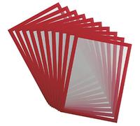 Djois made by Tarifold - 195233 - Magneto PRO 10 - Cadre informatif magnétique A4 - pour documents, avertissements, affiches, échange et insertion rapide - Dos aimanté surfaces métalliques, rouge, 10