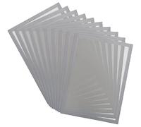 Djois made by Tarifold 195239 Magneto Pro 10 Cadre magnétique A4 pour documents, avertissements, affiches, échange et insertion rapide, dos aimanté surfaces métalliques, gris argenté, 10 unités