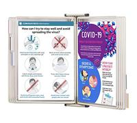 Djois made by Tarifold 414502- Présentoir Support Kit mural Antimicrobien Sterifold, 10 pochettes pivotants A4 Porte documents, Cadre Blanc