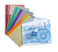 Tarifold Enveloppes porte-documents A6 6 couleurs – plastique non-perforées, fermeture scratch