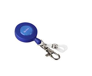 DJois made by Tarifold Es 200511 Lot de 10 cordons extensibles, clés, cartes d'identité, avec crochet, bouton et mousqueton Bleu