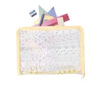 Djowyh Agrafeuse rechargeable | Classeur à documents pour papiers - Fermeture éclair - Carnet de rangement pour cartes pour autocollants, reçus, bande, billets, petits accessoires, école, réunions