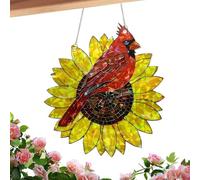 Djowyh Attrape-Soleil pour Fenêtre Intérieure - Ornement 2D en Acrylique Oiseau | Attrape-Soleil Extérieur à Effet Vitrail - pour Les Femmes Le Jardin la Cour la Maison l'Intérieur et