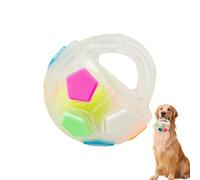 Djowyh Balle pour chien, jeu à lancer et à rapporter avec poignée, jouet interactif pour chien en forme de football, pour jouer en plein air, promener et encourager