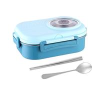 Djowyh Boîte à déjeuner en acier inoxydable pour enfants | Récipient alimentaire à 3 compartiments - Pour enfants, adultes, chauffeurs de camion, amateurs de fitness, bureau, école, pique-niques, road