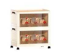 Djowyh Boîtes de rangement pliables - Récipient à livres empilable - Boîtes à jouets | pour vêtements, jouets, livres, serviettes, literie, couverture, chambre et maison