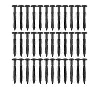 Djowyh Broches de volet de fenêtre - Clips noirs - 7,6 cm - Pièces de ferrure pour butée - Travail - Porte - Bord d'armoire - Maison - Construction commerciale
