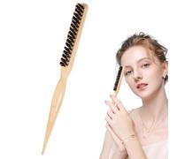 Djowyh Brosse coiffante à trois rangées, brosse à cheveux à poils - Peigne à brosse à cheveux taquin à poils | Brosse à cheveux en poils de nylon pour le peignage, la volumisation des racines et le