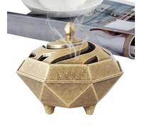 Djowyh Brûleur d'encens décoratif - En de zinc - Pour la maison - Diffuseur de apaisant pour chambre à coucher, salle de méditation et salon