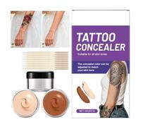 Djowyh Cache-Corps - Correcteur Longue Durée | Kit de Dissimulation Anti-Transpiration pour Taches de Naissance,Pour Types de Peau Quotidien Travail Fête Mariage Scène Photographie Acteurs