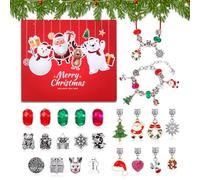Djowyh Calendrier De L Avent En Bracelet De Noël,Noël 24 Jours 2025,Kit Pour Fabrication Des Charmes Du Bracelet Calendrier | Pour Fêtes Anniversaire Saint Valentin Fête Femmes Petite Amie Collègues
