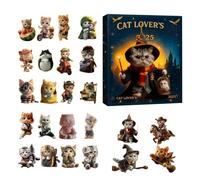 Djowyh Calendriers de Compte à Rebours,en Acrylique Festif 2D | 24 Jours Compte À Rebours Chat Calendrier - Pour Fêtes De Vacances Festivals Hommes Femmes Adultes