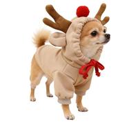 Djowyh Costume de cerf pour Chien, déguisement Festif 3D avec Oreilles de Renne - Tenue de Noël pour Chien - pour fête d'anniversaire, Cosplay, fête d'anniversaire, Cosplay, Hiver