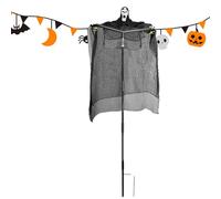Djowyh Décoration de sorcière d'Halloween pour l'extérieur | Décoration d'une sorcière épouvantail pour Halloween en extérieur, grande scène effrayante pour le jardin pour planificateur d'événements