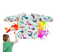 Djowyh Dinosaure Tablier Ensemble - Peinture Enfant, Tabliers D'artistes De Cuisine Pour Enfant Garçons Bavoir Pour L'école Activités, Peinture, Coloriage, Cuisine, Longueur