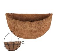 Djowyh Doublure en fibre de coco, doublures de remplacement Coco | Panier demi-rond en fibre de coco naturelle,Paniers de fleurs de clôture, doublures de remplacement de pour pots de fleurs de jardin,
