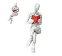 Djowyh Figurine Femme lisant en résine - Décoration pour étagère - Sculpture de pensée Abstraite Faite à la Main - Figurine d'art Moderne pour la décoration de Bureau à la Maison, QOH51RT5 TRXMSLAIS