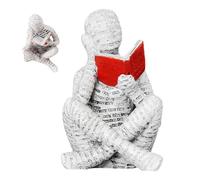 Djowyh Figurine Femme lisant en résine - Décoration pour étagère - Sculpture de pensée Abstraite Faite à la Main - Figurine d'art Moderne pour la décoration de Bureau à la Maison, JH1Q0JH5HRSLVAIS