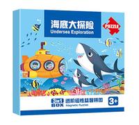 Djowyh Jeu Magnétique | Livre de Puzzle Activités d'apprentissage Jeu Enfant,Jeux de Voyage Magnétiques Garçons Filles 2-6 Ans | Cadeau Anniversaire Voiture Avion Développement Éducatif