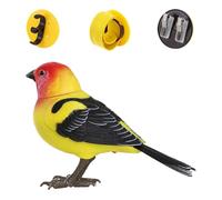 Djowyh Jouet d'oiseau, oiseau chanteur électrique - Figurine réaliste mignonne pour interagir avec fonction vocale - Décoration de table et activité pour animaux de compagnie