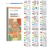 Djowyh Livre de peinture aquarelle, tampons de peinture - Tampon de peinture portable pour la peinture - Arts et artisanat, kit de peinture à l'eau, activité de voyage, livre de peinture à l'aquarelle