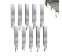 Djowyh Lot de 10 clous de coffrage en acier et béton | 10 pièces réutilisables en forme de V avec trous, clous en acier plat pour coffrage en béton | pour parterre de jardin, bordure de pelouse,