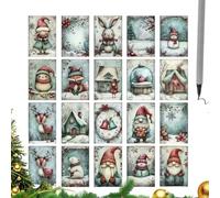 Djowyh Lot de 20 cartes de Noël, cadeaux de fête saisonniers avec motif de neige, cartes de vœux vintage, lutin animal, pour la création d'albums photo et le bricolage, comme collection pour les