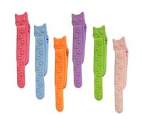 Djowyh Lot de 6 marque-pages automatiques - Design chat - En silicone - Pour amis, étudiants, enseignants, et adultes