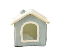 Djowyh Maison de lit pour Chat, Maisons pour Chats pour Chats d'intérieur, Grotte de lit pour Chats Semi-fermée, Lits Couverts pour Chats 40x3 5cm/15.75x13.78 Pouces, Maison d'hiver imperméable pour
