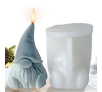 Djowyh Moule en Silicone - Lutin - Moule en Silicone - Nain de Noël - Moule à Bougie - Moule à Savon - Moule à Savon - Bougie - Moule à Lutin de Noël