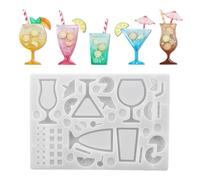 Djowyh Moules pour shaker en résine époxy en forme de verre à vin | Moule en silicone pour travaux manuels | Forme de pendentif, pour la fabrication de résine époxy, bricolage, artisanat, pendentif