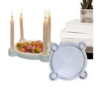 Djowyh Moules Pour Supports De Bougie En Résine | Moule Silicone 4 Cavités Support Bougies | Moulage Résine Époxy Décoration pour Maison Mariage Artisanat Fête | Rassemblements Familiaux Et Amicaux