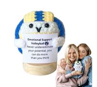 Djowyh Positive Crochet - Boule Inspirante au Crochet Faite Main - Idéale pour Soin Anti-Stress, Décoration Maison et Bureau